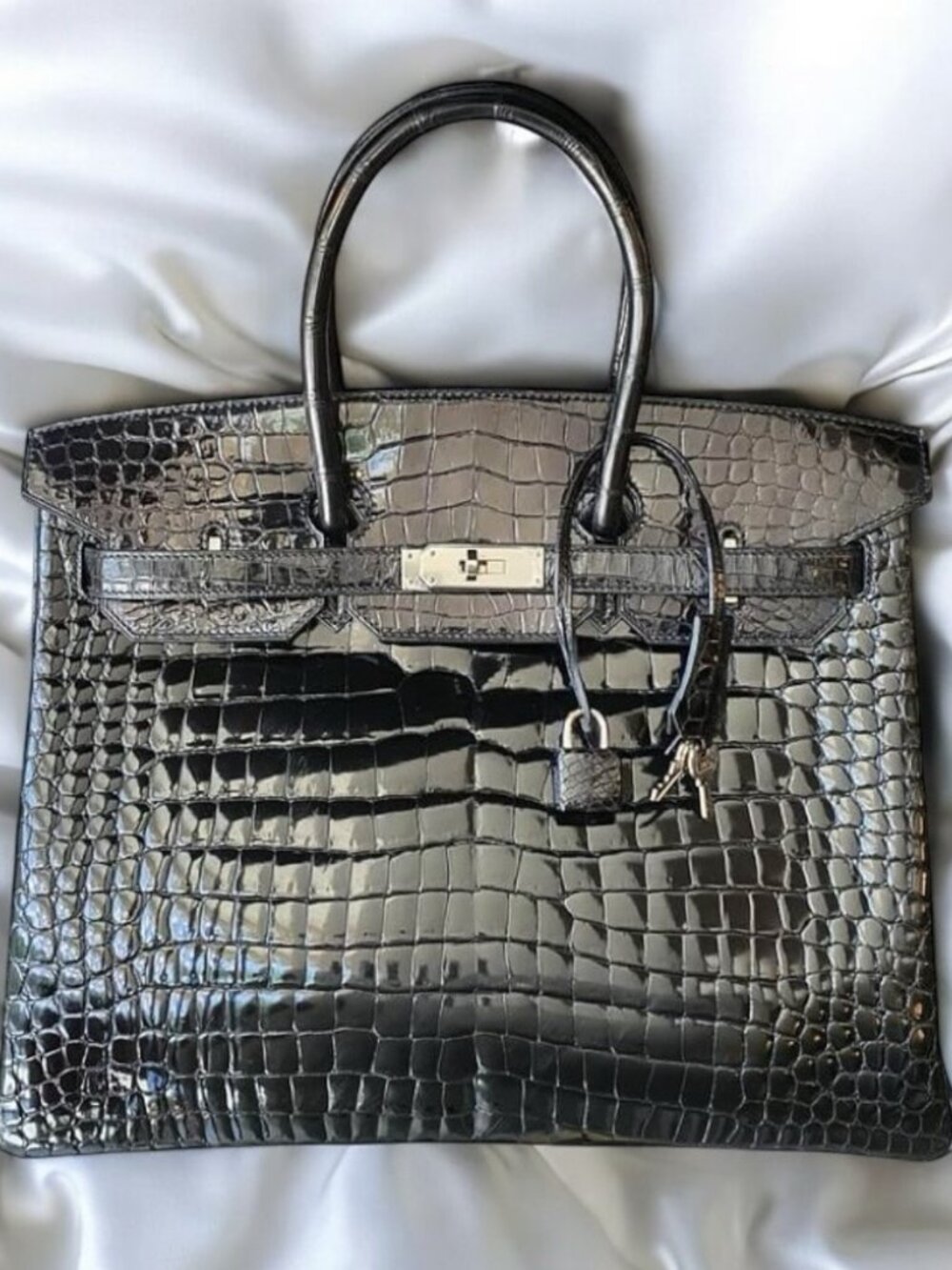 Hermes Black Croc Birkin 35
